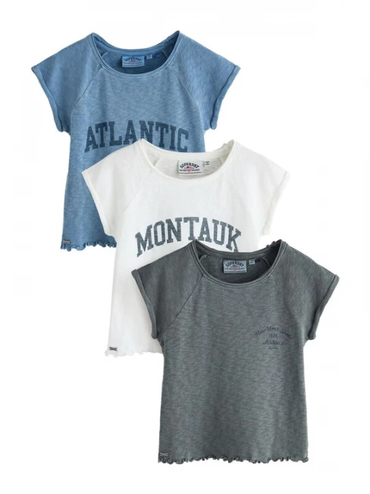 Foto van product Superdry & Co Shirt 'Athletic' opaal / donkergrijs / wit