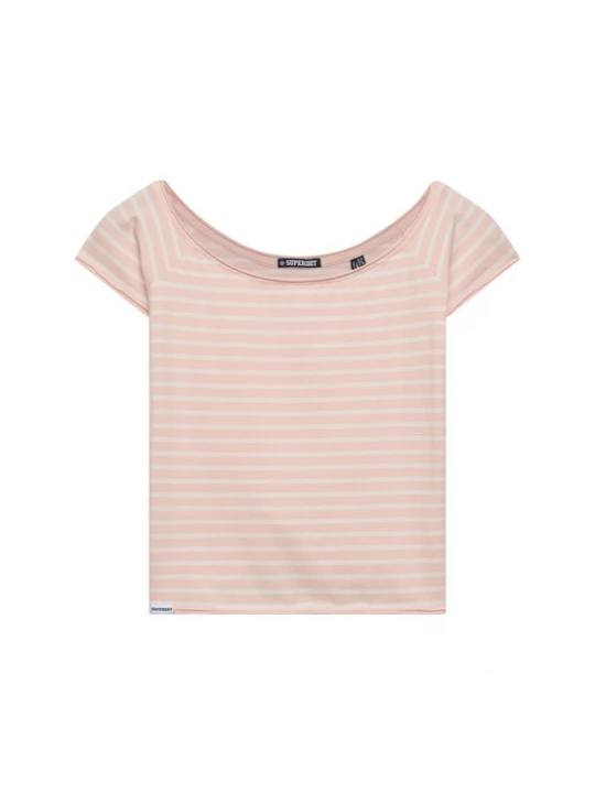 Foto van product Superdry & Co Shirt 'Bardot' rosa / wit