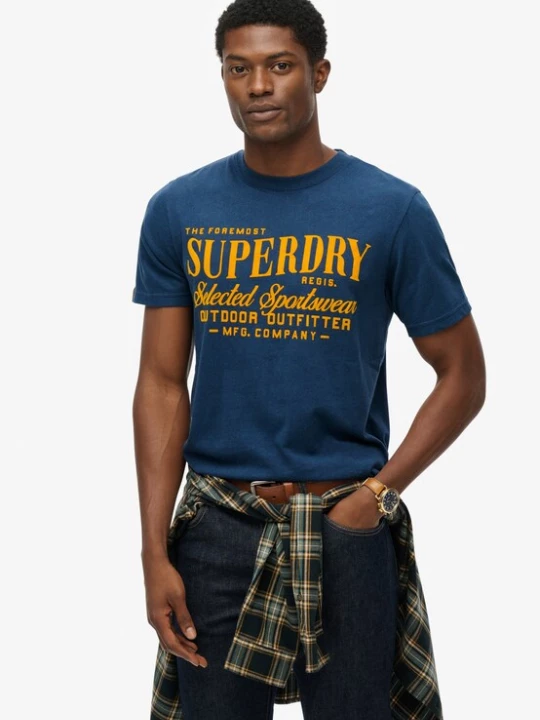 Foto van product Superdry & Co Shirt blauw / donkergeel