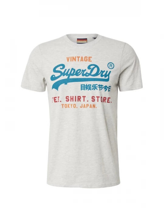 Foto van product Superdry & Co Shirt 'Cali' blauw / grijs gemêleerd / oranje / rood