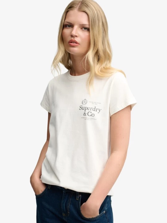 Foto van product Superdry & Co Shirt 'Classic' champagne / lichtgrijs