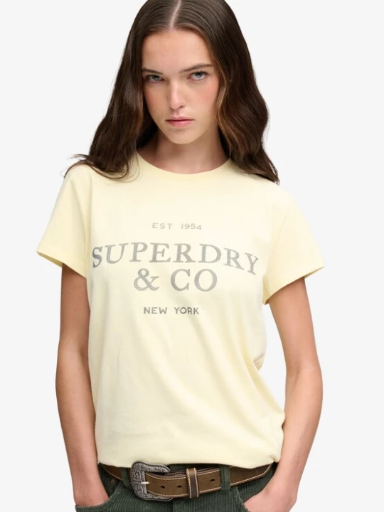 Foto van product Superdry & Co Shirt 'Classic' crème / lichtbruin