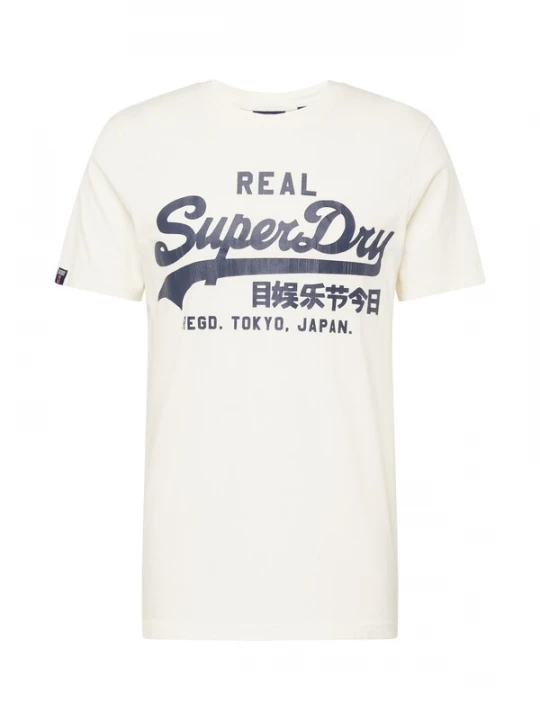 Foto van product Superdry & Co Shirt 'Classic' ecru / zwart