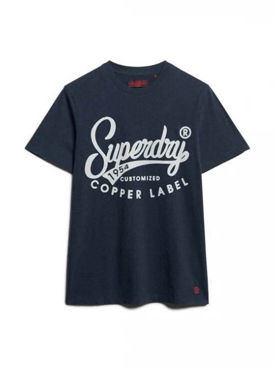 Foto van product Superdry & Co Shirt 'COPPER' donkerblauw / wit
