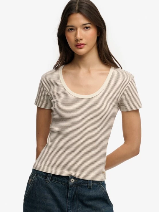 Foto van product Superdry & Co Shirt crème / kastanjebruin