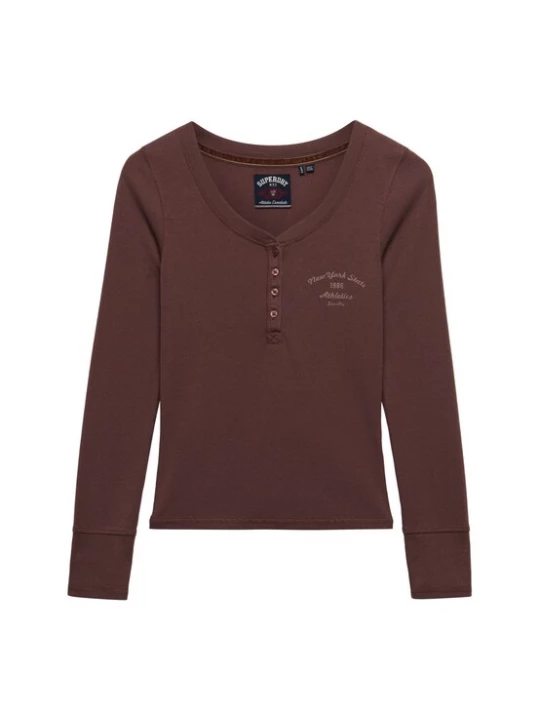 Foto van product Superdry & Co Shirt donkerbruin