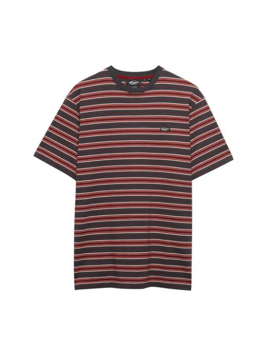 Foto van product Superdry & Co Shirt donkergrijs / donkerrood / wit