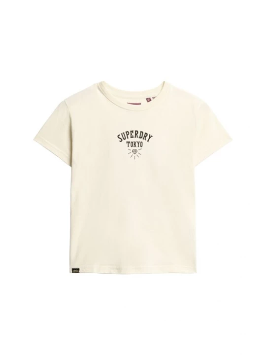 Foto van product Superdry & Co Shirt donkergroen / oranje / lichtroze / offwhite