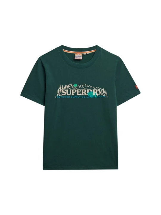 Foto van product Superdry & Co Shirt donkergroen / wit