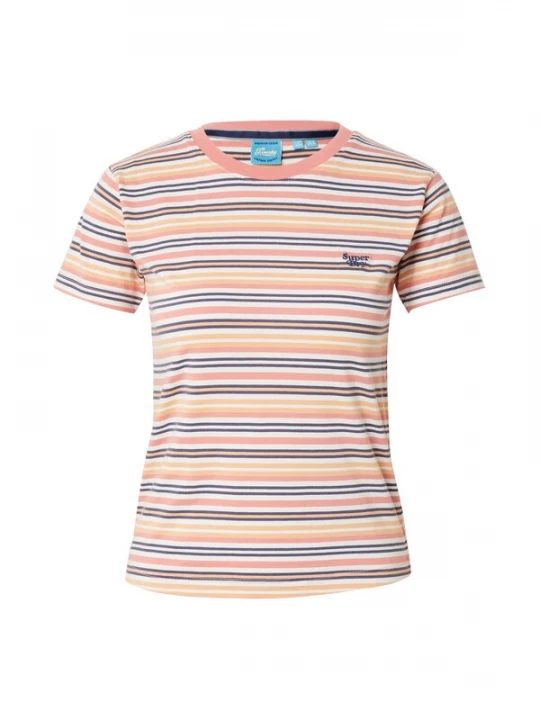 Foto van product Superdry & Co Shirt 'Essential' braam / zalm roze / lichtoranje / wit