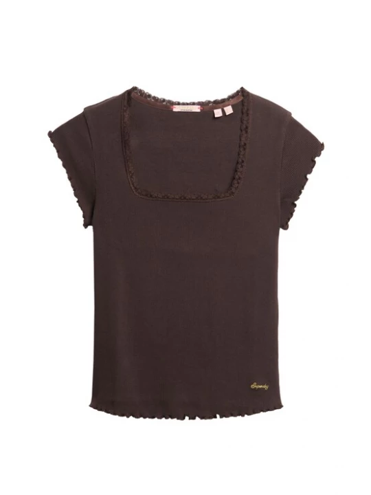 Foto van product Superdry & Co Shirt 'Essential' donkerbruin