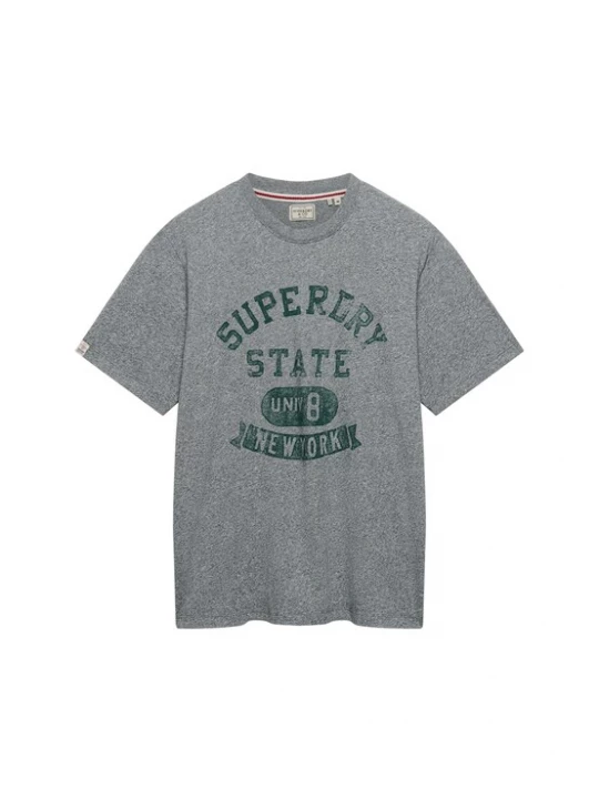 Foto van product Superdry & Co Shirt 'Essentials' blauw / grijs gemêleerd
