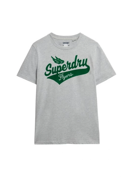 Foto van product Superdry & Co Shirt 'Flyers' grijs gemêleerd / donkergroen