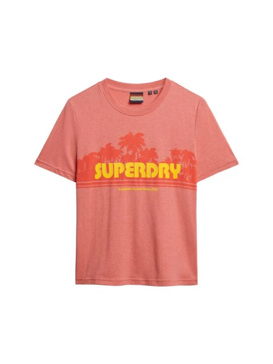 Foto van product Superdry & Co Shirt geel / oranjerood / rood gemêleerd