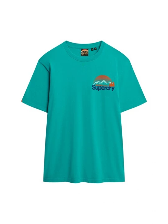 Foto van product Superdry & Co Shirt 'Great Outdoors' blauw / turquoise / cyaan blauw / oranje