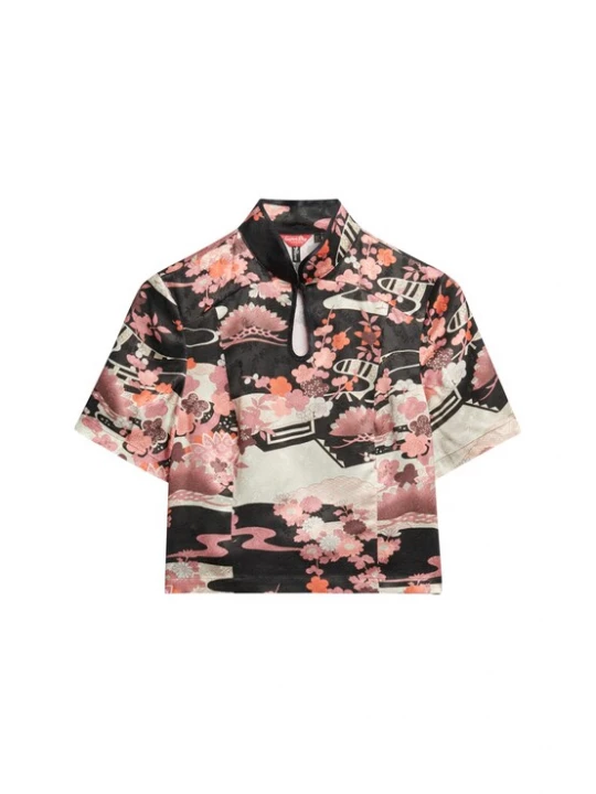 Foto van product Superdry & Co Shirt greige / rosa / lichtrood / zwart