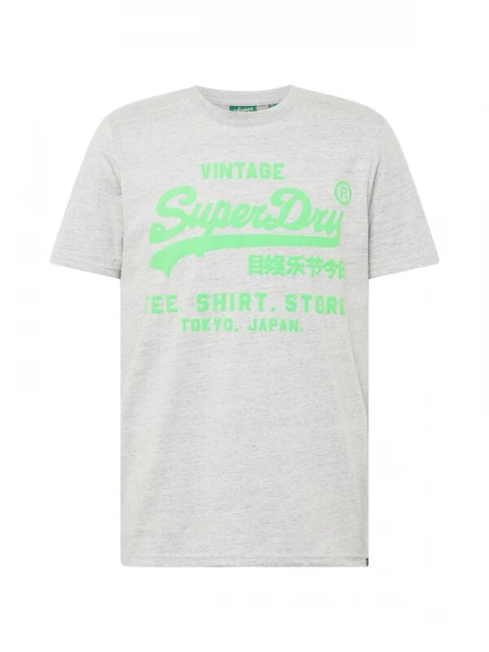 Foto van product Superdry & Co Shirt grijs gemêleerd / lichtgroen