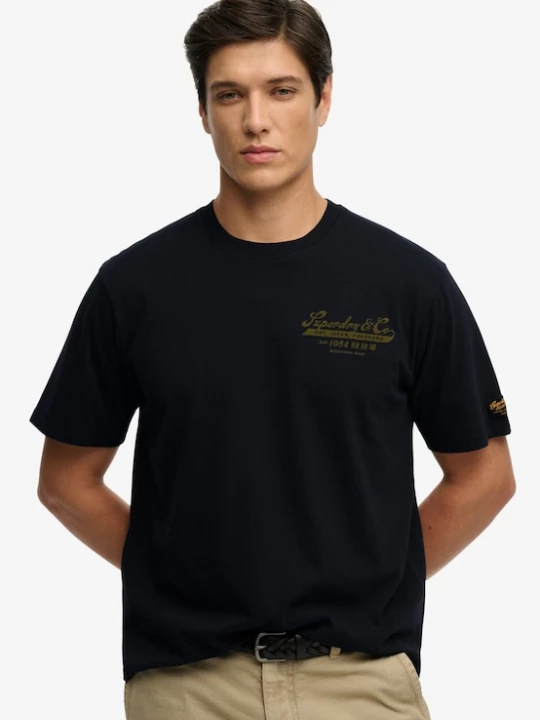 Foto van product Superdry & Co Shirt 'Heritage Biker' curry / zwart