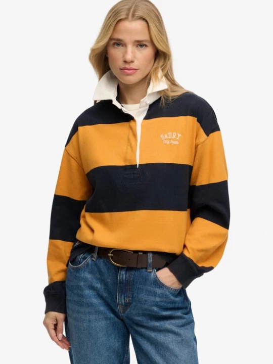 Foto van product Superdry & Co Shirt 'Heritage' donkergeel / zwart
