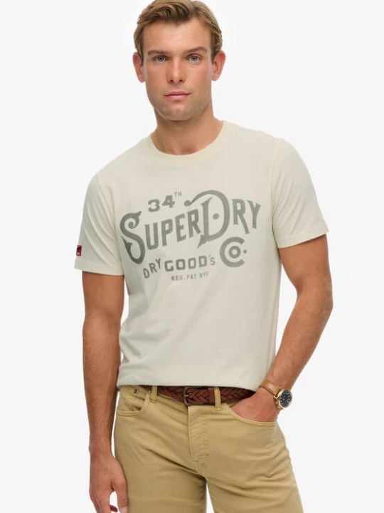 Foto van product Superdry & Co Shirt 'Heritage' donkergrijs / offwhite