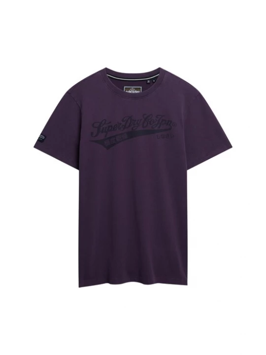 Foto van product Superdry & Co Shirt 'Heritage' donkerlila / zwart
