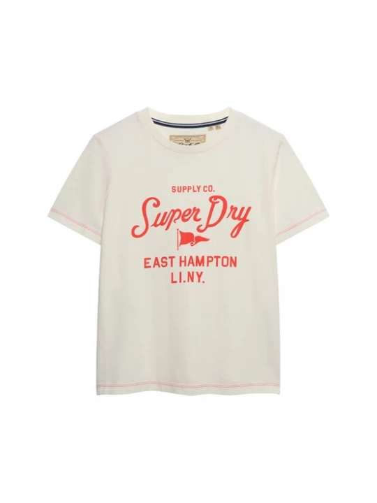 Foto van product Superdry & Co Shirt 'Heritage Hamptons' crème / oranjerood