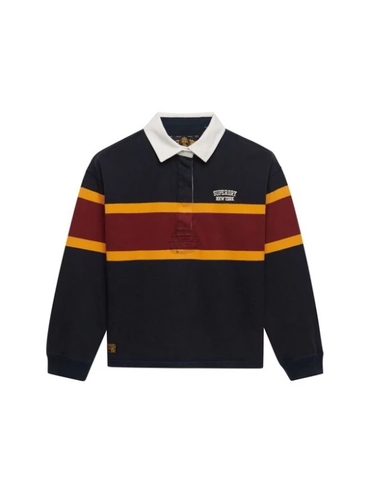 Foto van product Superdry & Co Shirt 'Heritage' marine / oranje / roestrood / wit