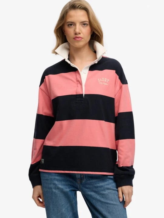 Foto van product Superdry & Co Shirt 'Heritage' marine / pitaja roze / wit