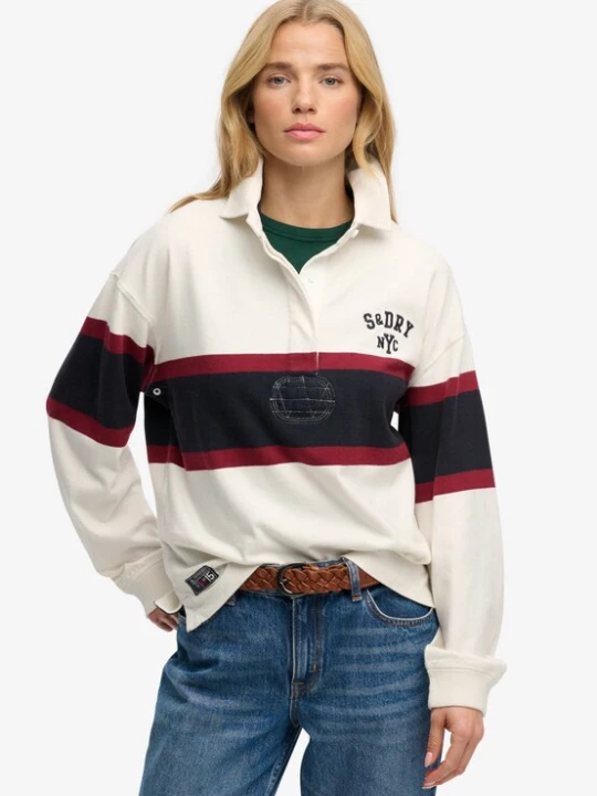 Foto van product Superdry & Co Shirt 'Heritage' marine / robijnrood / natuurwit