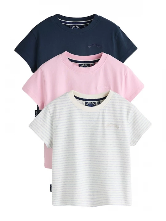 Foto van product Superdry & Co Shirt lichtbeige / marine / lila gemêleerd / rosa