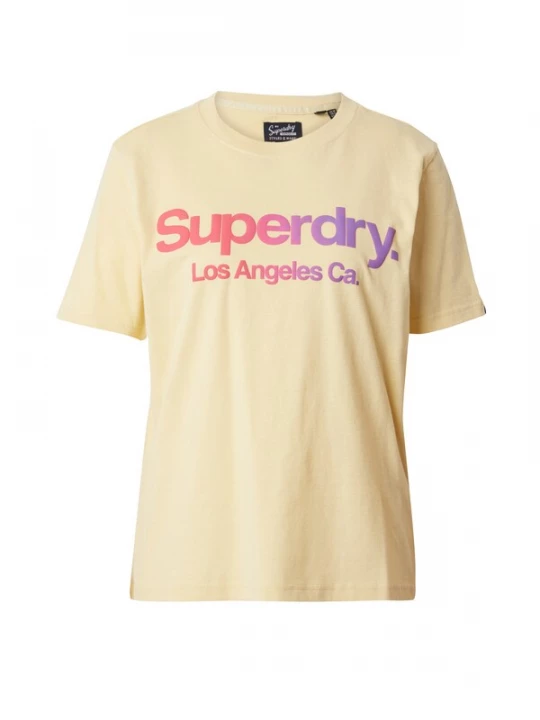 Foto van product Superdry & Co Shirt lichtgeel / lila / lichtroze