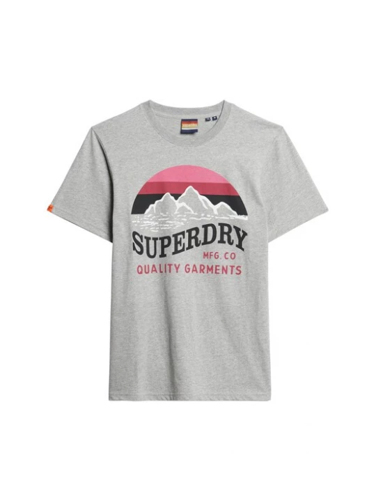Foto van product Superdry & Co Shirt lichtgrijs / cyclaam / pink / zwart