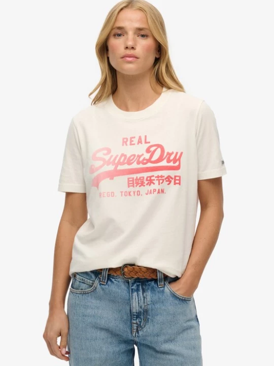 Foto van product Superdry & Co Shirt lichtrood / wit