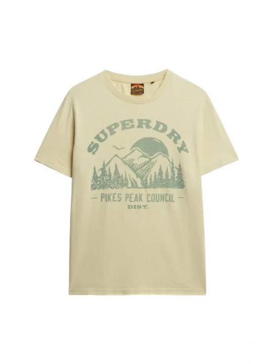 Foto van product Superdry & Co Shirt 'Lo-Fi' lichtgeel / jade groen