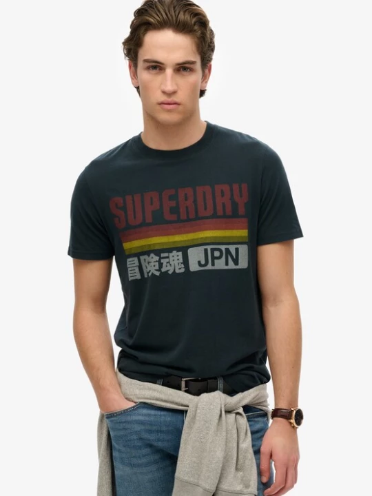 Foto van product Superdry & Co Shirt marine / geel / lichtgrijs / bordeaux