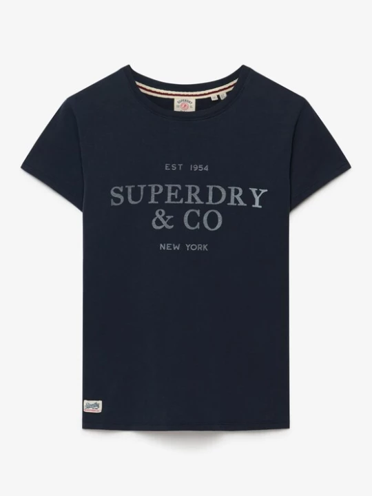 Foto van product Superdry & Co Shirt marine / wit