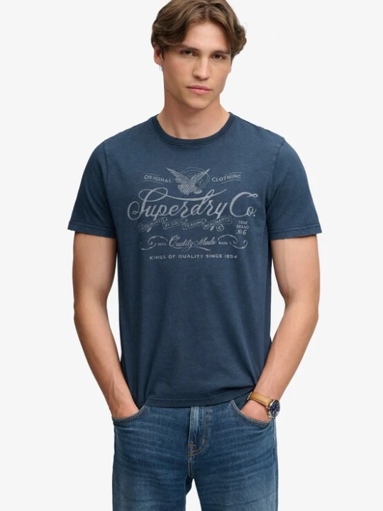 Foto van product Superdry & Co Shirt 'Mercantile' crème / marine