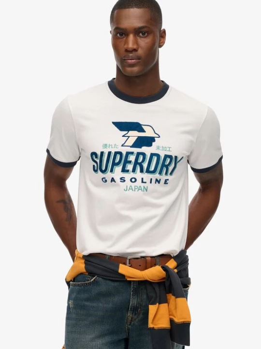 Foto van product Superdry & Co Shirt navy / aqua / wit