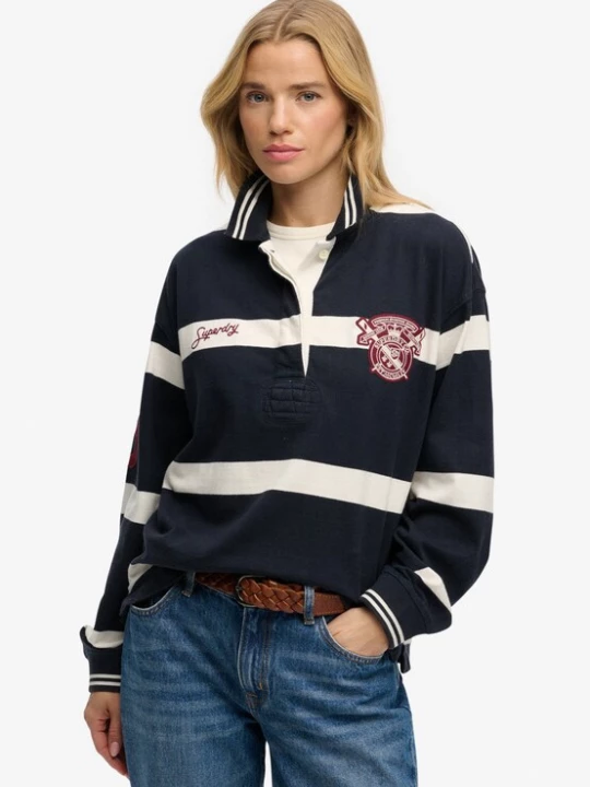 Foto van product Superdry & Co Shirt navy / donkerrood / natuurwit