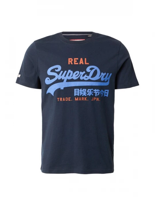 Foto van product Superdry & Co Shirt navy / hemelsblauw / kreeft