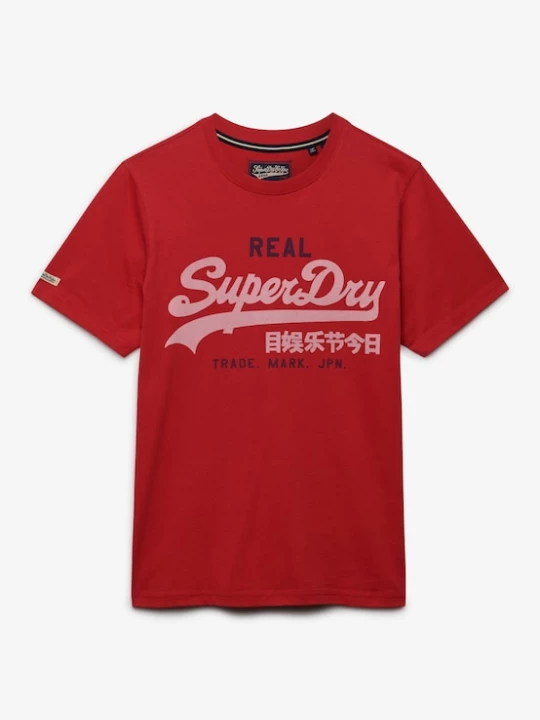 Foto van product Superdry & Co Shirt navy / rood / pastelrood