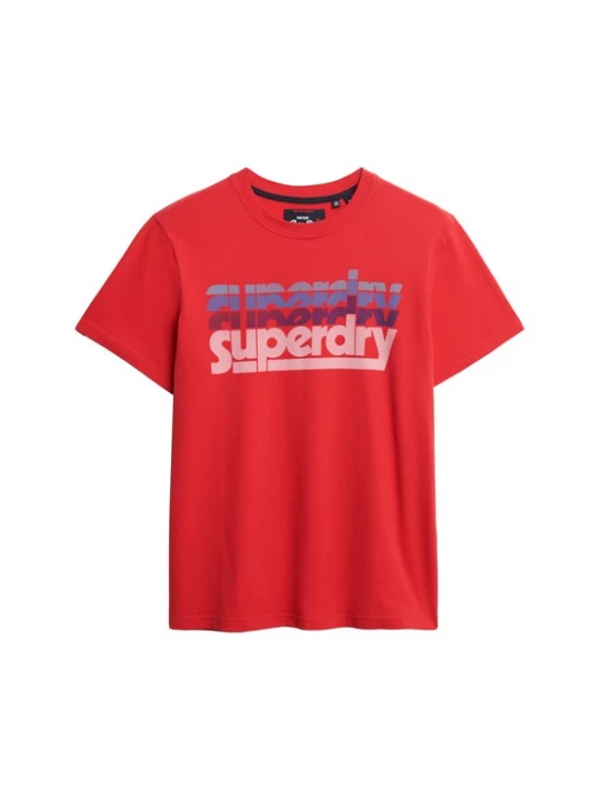 Foto van product Superdry & Co Shirt opaal / duifblauw / rosa / rood