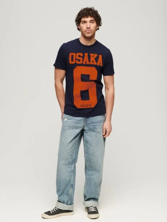 Foto van product Superdry & Co Shirt 'Osaka' marine / oranje