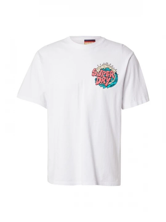 Foto van product Superdry & Co Shirt 'Outdoor Narrative' turquoise / watermeloen rood / zwart / wit
