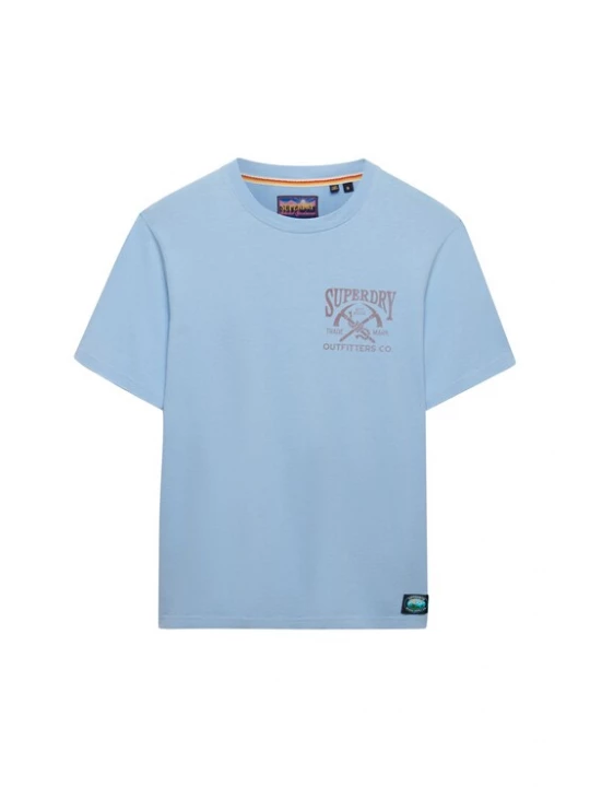 Foto van product Superdry & Co Shirt 'Outdoors Mountain' lichtblauw / geel / donkerrood