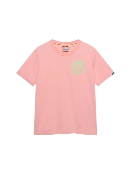 Foto van product Superdry & Co Shirt 'Roadside Trade' neongroen / pink