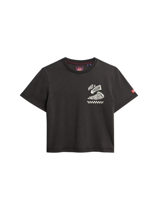 Foto van product Superdry & Co Shirt 'Roadside Trade' zwart / wit