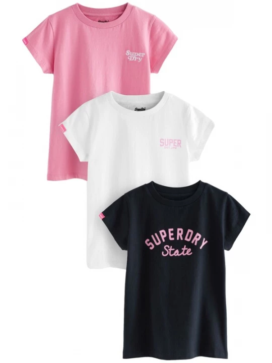Foto van product Superdry & Co Shirt rosa / zwart / wit