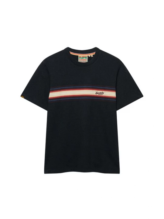 Foto van product Superdry & Co Shirt saffier / chocoladebruin / bloedrood / offwhite