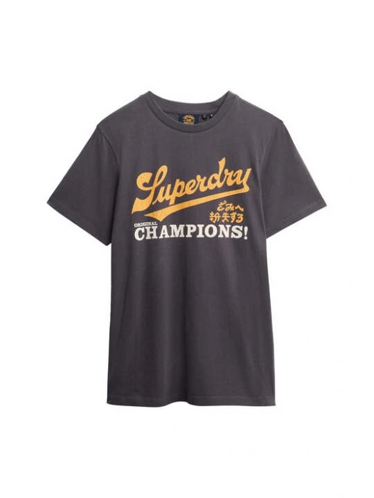 Foto van product Superdry & Co Shirt safraan / donkergrijs / wit
